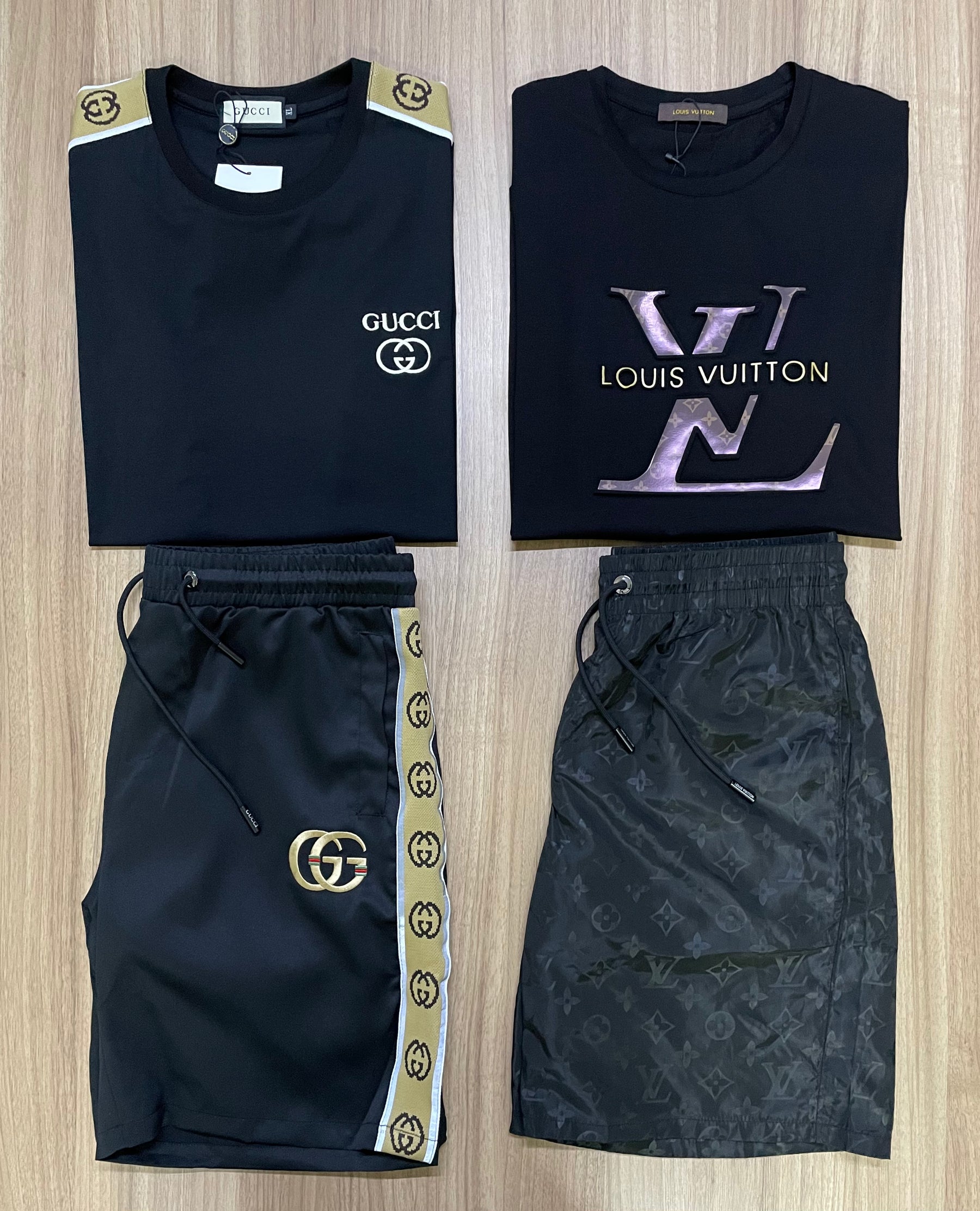 Oferta Black Friday – Kit Duplo de Grife 2 Camisas + 2 Bermudas com Desconto Exclusivo!