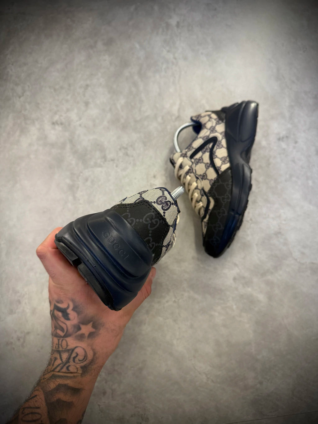 Tênis Importado Gucci | Cinza Monogramado