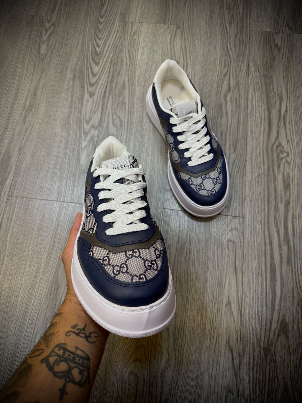 Tênis Importado Gucci - Azul Marinho/Cinza