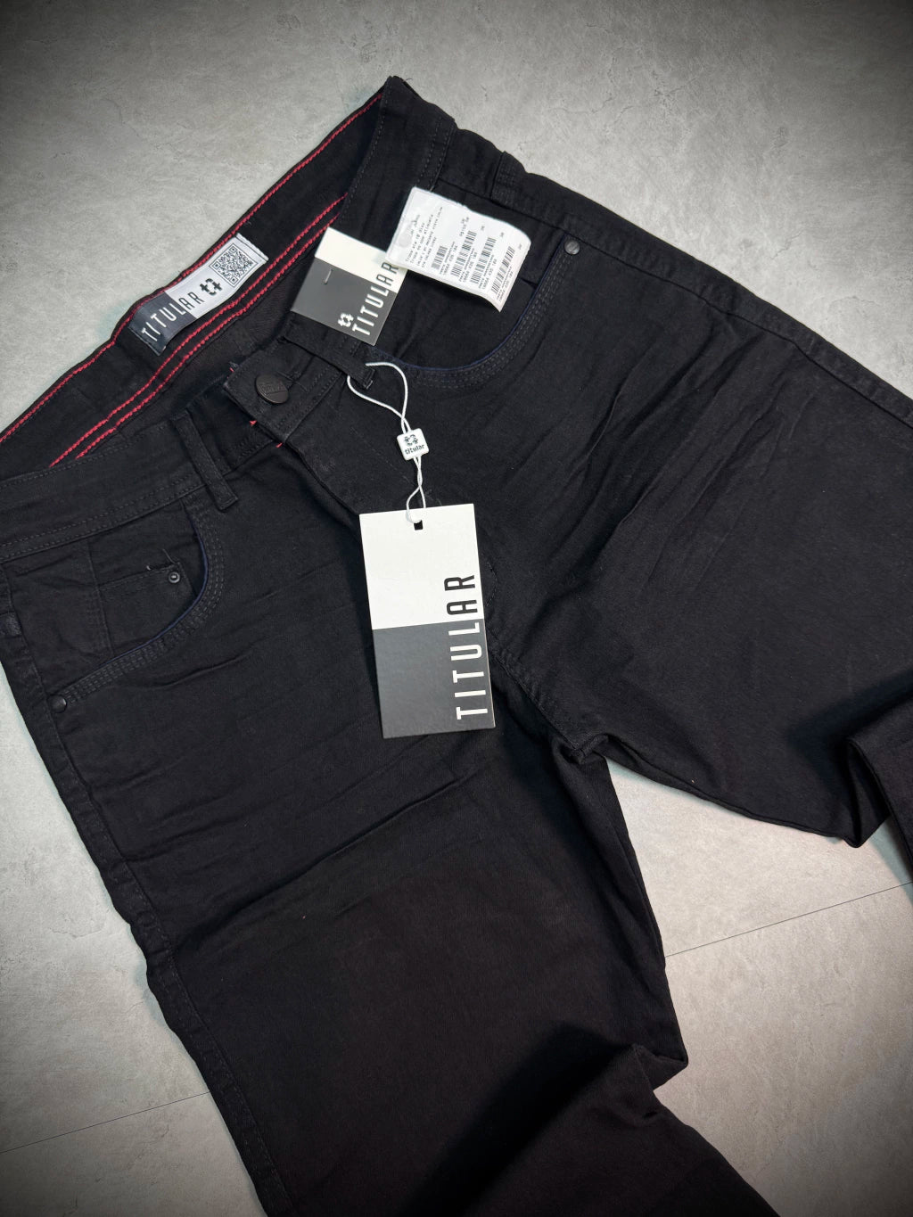 Calça Jeans Titular - Preta Amassadinha Skinny