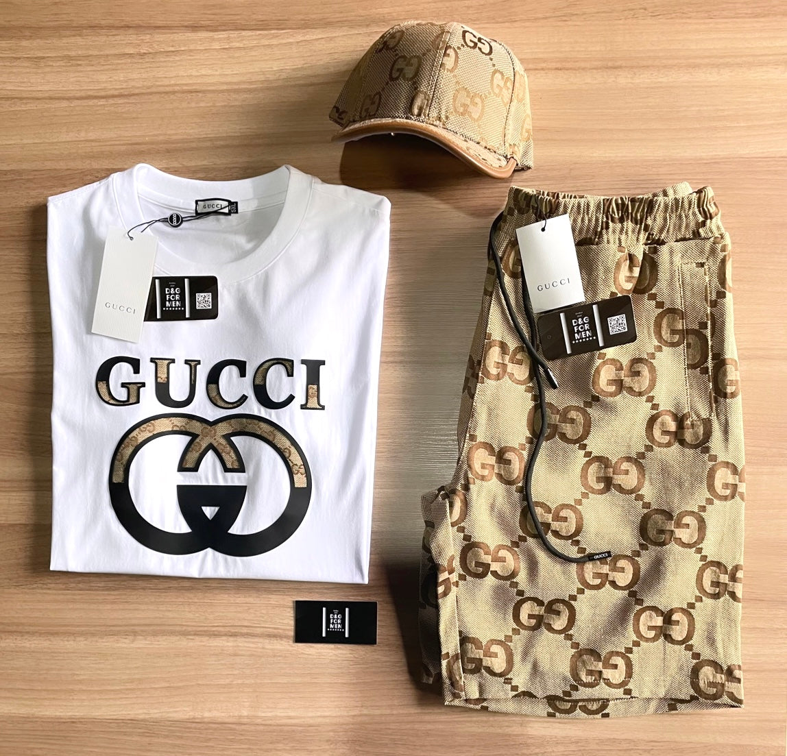 Conjunto de Grife Gucci [CAMISA + BERMUDA + CHINELO]