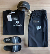 Conjunto de Grife Balenciaga [CAMISA + BERMUDA + SANDÁLIA + BONÉ]