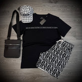 Conjunto A|X  Ref 0236 [CAMISA + BERMUDA + SANDÁLIA+ BONÉ]
