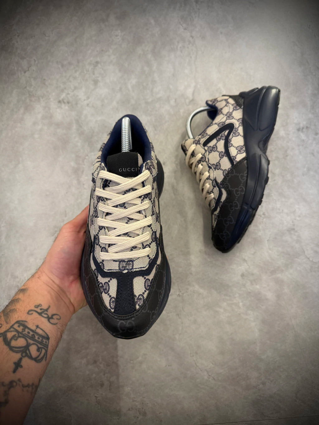 Tênis Importado Gucci | Cinza Monogramado