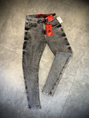 Calça Jeans Titular - Jeans Misto Cinza Liso