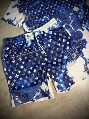 Conjunto LV "Jeans" - Branco/Azul - Importado Premium