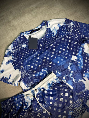 Conjunto LV "Jeans" - Branco/Azul - Importado Premium