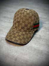 Boné Gucci Tradicional - Fita lateral verde|vermelha (Bege)