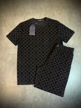 Conjunto LV Camurça - Camiseta + Short - Importado Premium - Preto