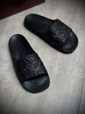 Slide Importada GUCCI | All Black Confort GG - Preto