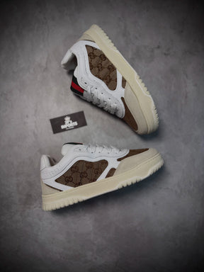 Tênis Importado Gucci | Monograma - Detalhe Listra - Bege