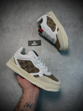 Tênis Importado Gucci | Monograma - Detalhe Listra - Bege