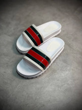 Slide Importada GUCCI | Faixa Italia - Branco