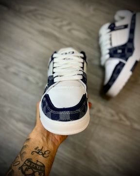 Tênis LV - Branco com Azul XADREZ - Limitado