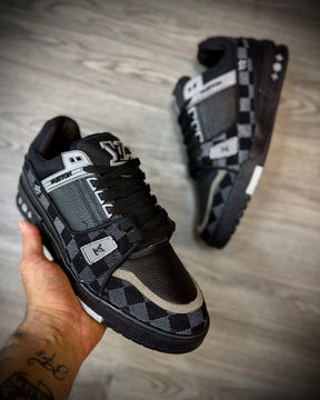 Tênis LV - Preto com Cinza | XADREZ • Limitado