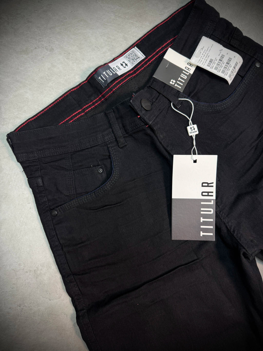 Calça Jeans Titular - Preta Amassadinha Skinny